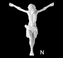 BLACK SYNTHETIC MARBLE CHRIST